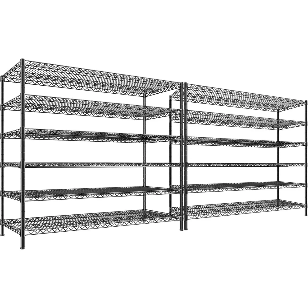 

83"H Storage Shelves 3840LBS Metal Shelving Unit Garage Shelving Heavy Duty 6 Tier Commercial Adjustable Wire Shelving