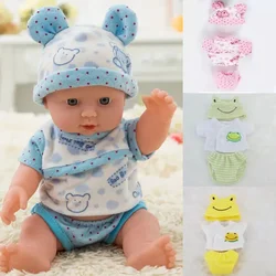 30cm Doll clothes  coat Change a suit Reborn baby cartoon crystal super soft cloth doll set sweater doll accessories