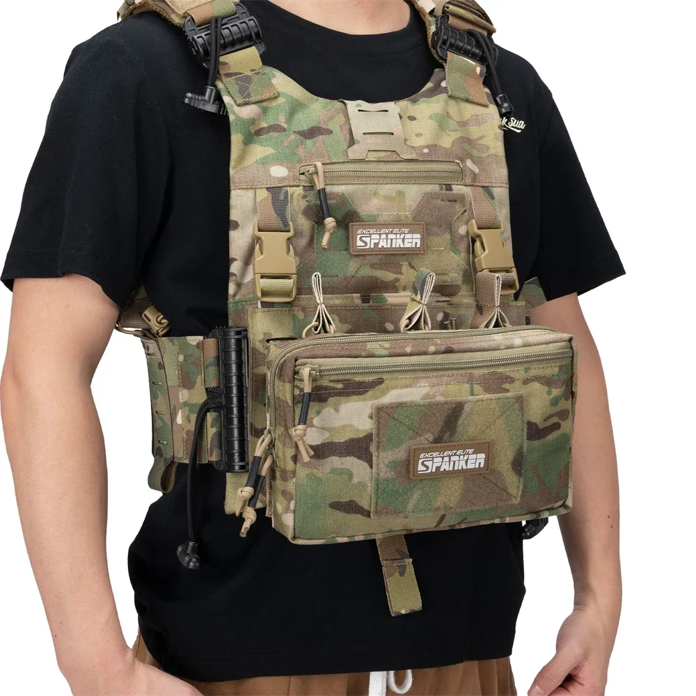 Tactical Molle Pouch with Triple Magazine Pouch Open-Top Mag Pouches Universal Cartridge Holder Accessories Bag