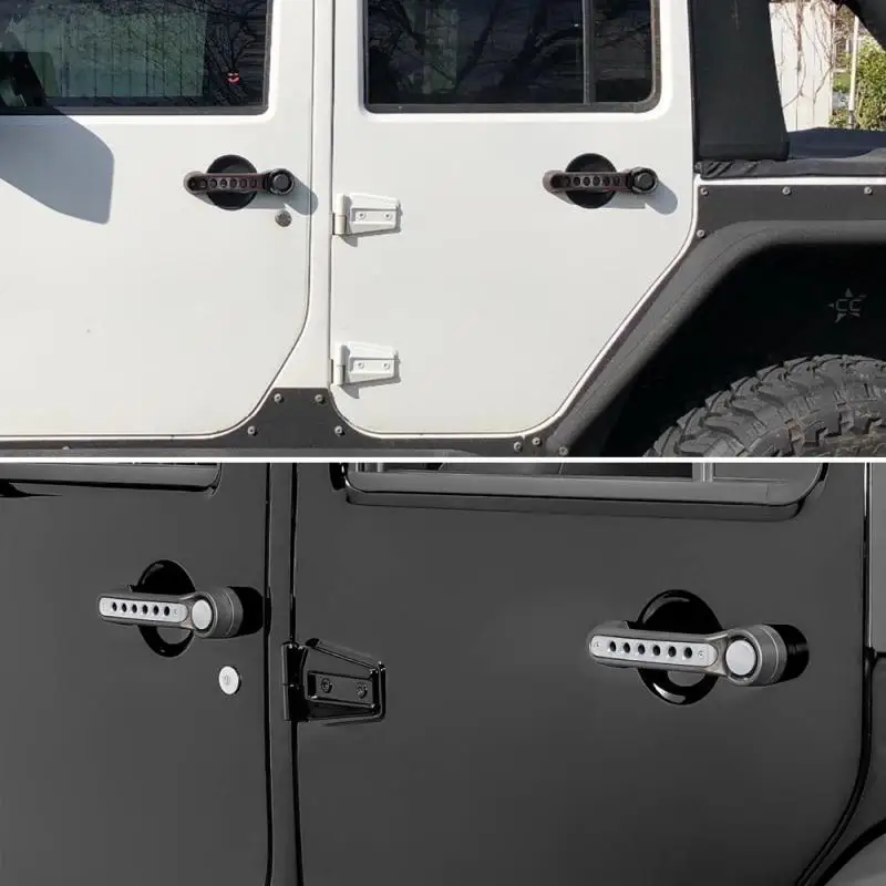 5pcs Front Door Aluminum Grab Handle Cover Door Handle Insert For Jeep Wrangler JK  2007-2017 Unlimited Accessories Parts - view 6