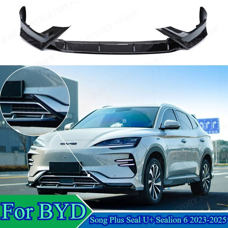 Image of Auto-Frontstoßstangenlippe für BYD Song Plus Seal U+ Sealion 6 2023-2025 Splitter Diffusor Spoiler Auto-Zubehör Karosserie-Kits Tuning