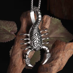 Retro Gothic Big Scorpion collana con ciondolo da uomo Scorpio Jewelry prepotente Punk Street Rock Party Jewelry Gift