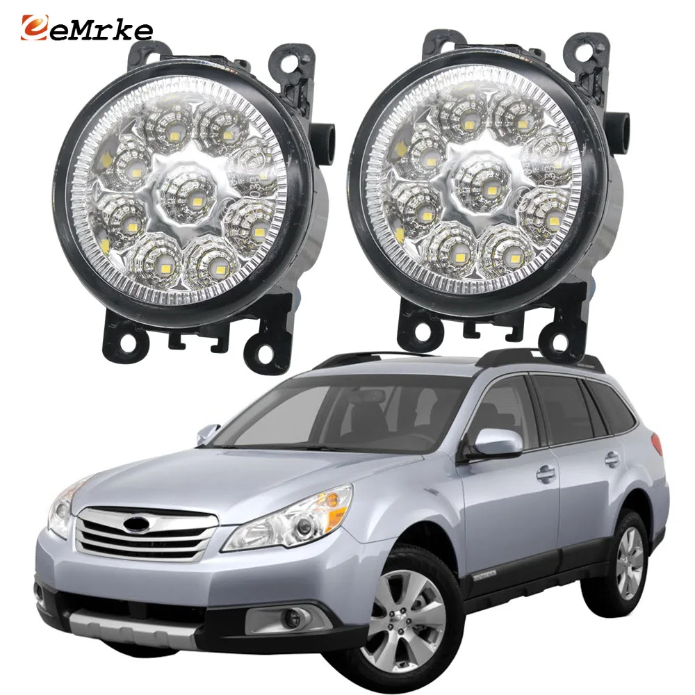 

Pair Car-Styling DRL Drving for Subaru Outback BR 2.5i/3.6R U.S. Type 2010 2011 2012 9 LED Lamp H11 Halogen Fog Lights Assembly