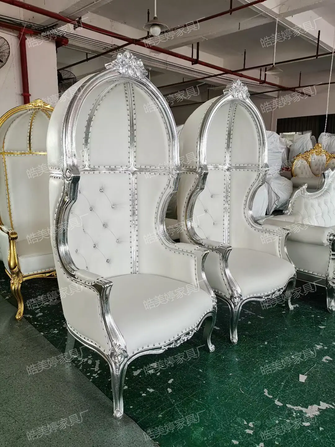 European Birdcage Chair Neoclassical Hotel Clubhouse Villa Living Room Leisure Luxury King's Concubine Chair