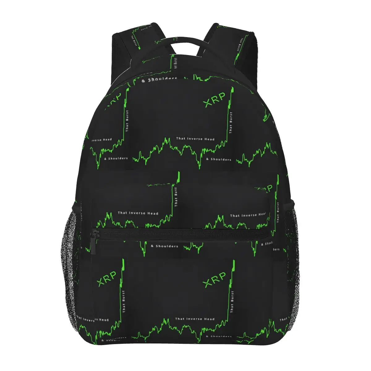 XRP Ripple Coin Cryptocurrency Inverse H And S Edition Sac à dos pour étudiants, sac d'école, sac à dos pour hommes et femmes, sac à bandoulière