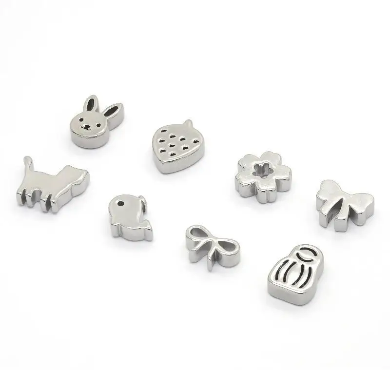 3Pcs Stainless Steel Cute Shaped Spacer Beads Polished Long Shine For Matcha Sifting Beads - Japanese Tea Ceremony Tool