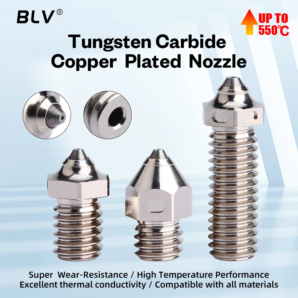 

БЛВ ® V6 MK8 Насадка из карбида вольфрама с медным покрытием 0,4 мм 0,6 мм 0,8 мм износостойкая высокотемпературная производительность