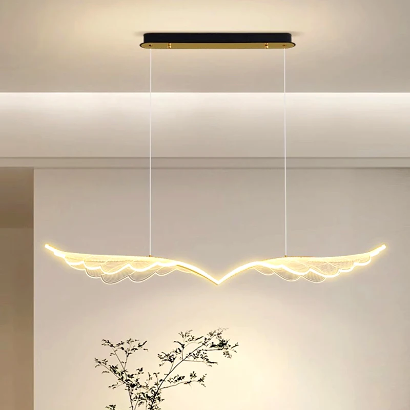 Plafonnier LED suspendu au design moderne, éclairage d'intérieur, luminaire décoratif de plafond, idéal pour un salon ou une salle à manger