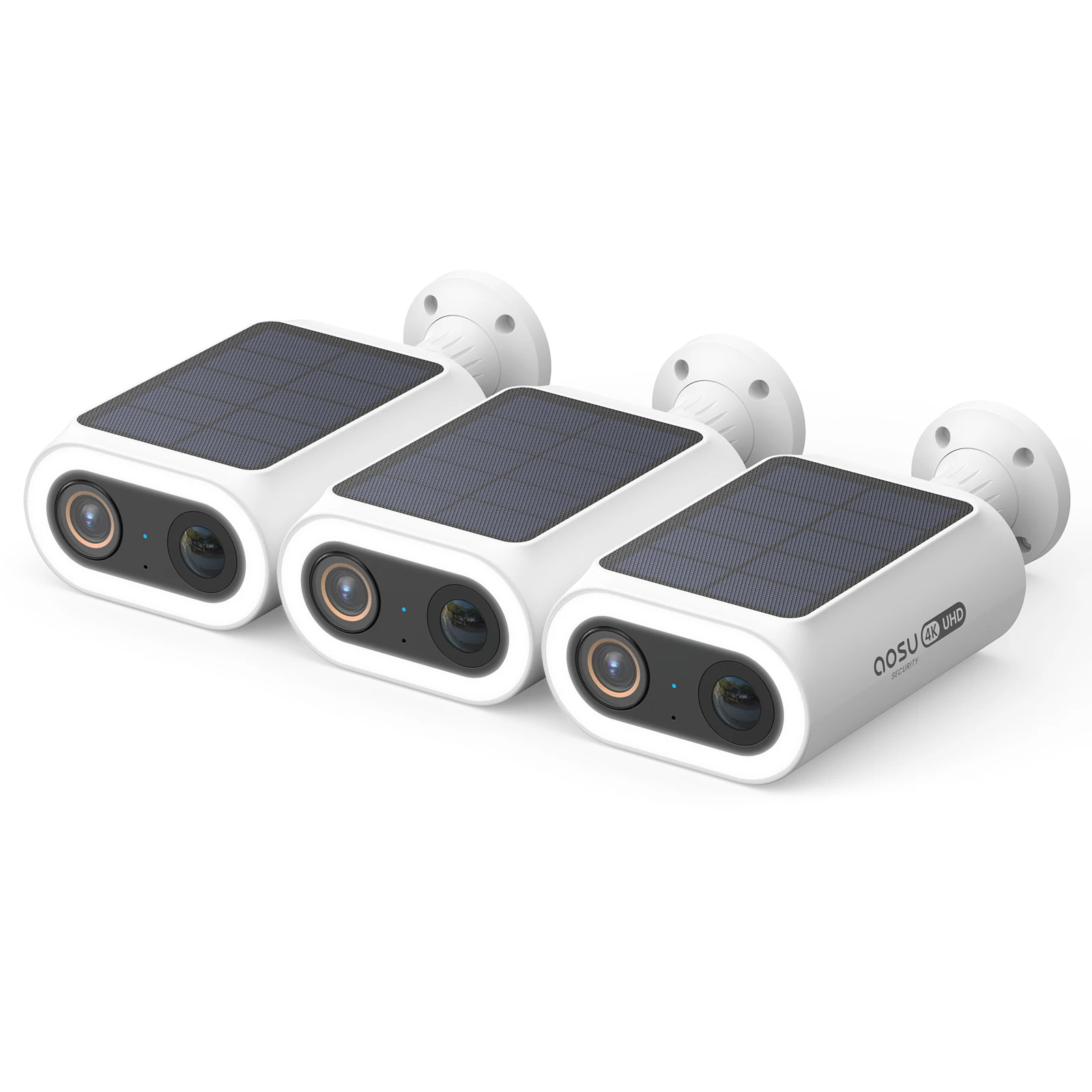 AOSU 4K UHD Solar Camera 2/3/4 stuks Draadloze Buitencamera 100% Draadloos Beveiligingscamera 5000mAh 8MP Wifi Camera AI Detectie CCTV Camera