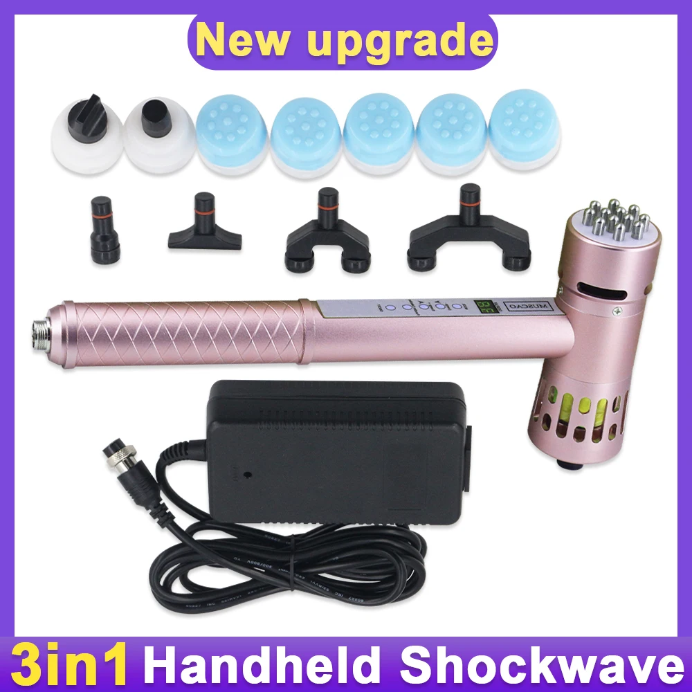 3in1 Shockwave Therapy Machine Energy Adjustable ED Shock Wave Treatme For Electric Spine Massager Corrector Chiropractic Tool