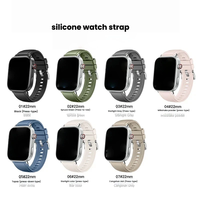 

Suitable for Xiaomi Redmi watch6 strap press silicone sports strap smart watch Redmi 6 universal 22mm Smart Watch Accessories