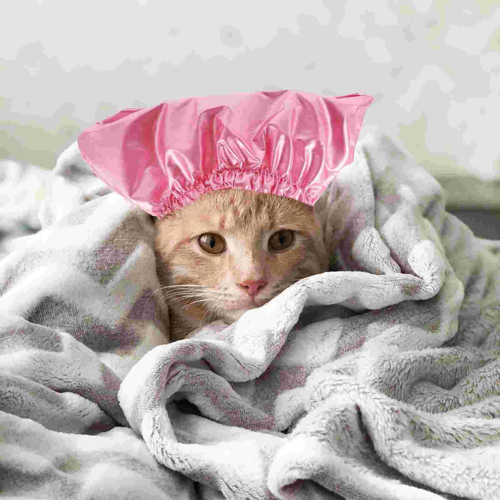 

Pet Supplies Shower Cap Kitten Bath Hat Polyester Caps Scarf Dog Household Cat Indoor Puppy Supply Miss