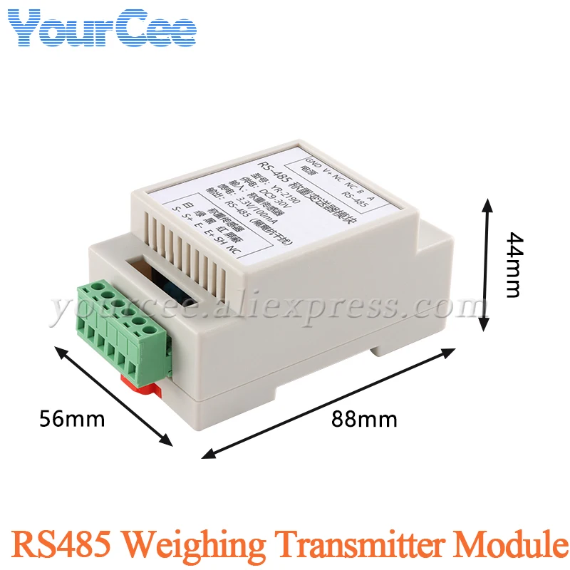 RS485 Weighing Transmitter Module YR-2190 DC9-30V RS-485 Isolation and Anti-interference Modbus Rtu Communication