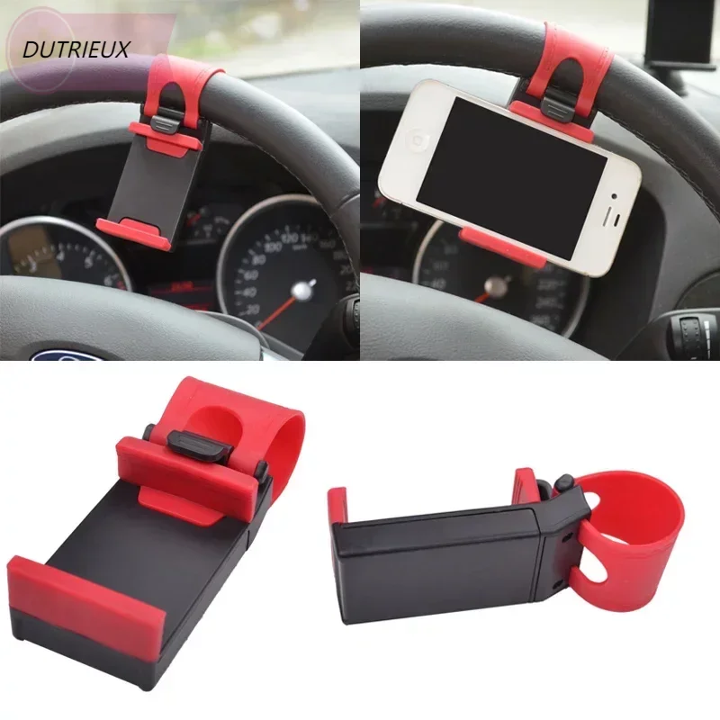 

Car Steering Wheel Phone Holder Clip Mount Holder Universal for iPhone 8 7 7Plus 6 6s Samsung Xiaomi Huawei Mobile Phone GPS