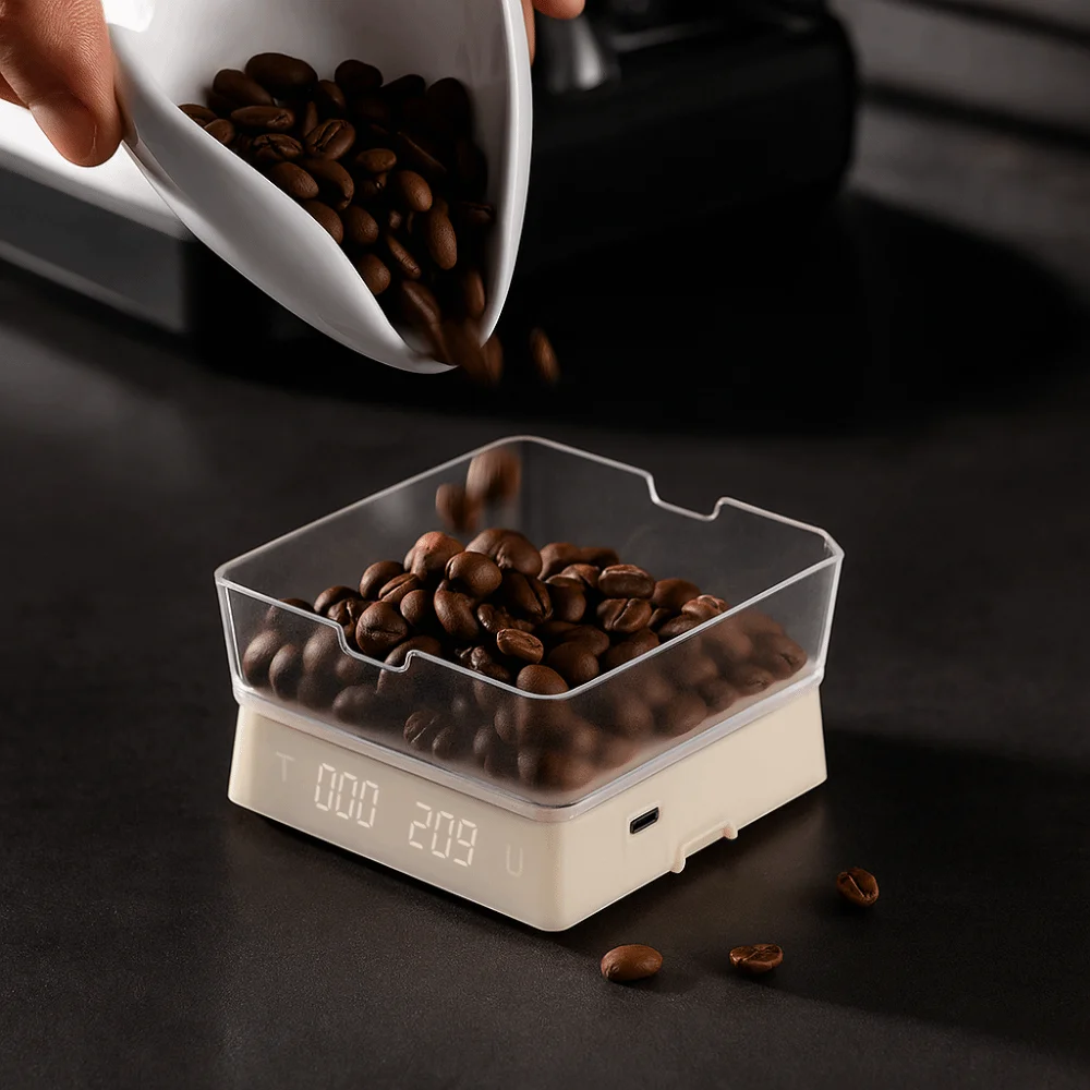 0.1g Precision Electronic Coffee Scale Backlight Display Compact Design Kitchen Scale Portable MINI Espresso Scale