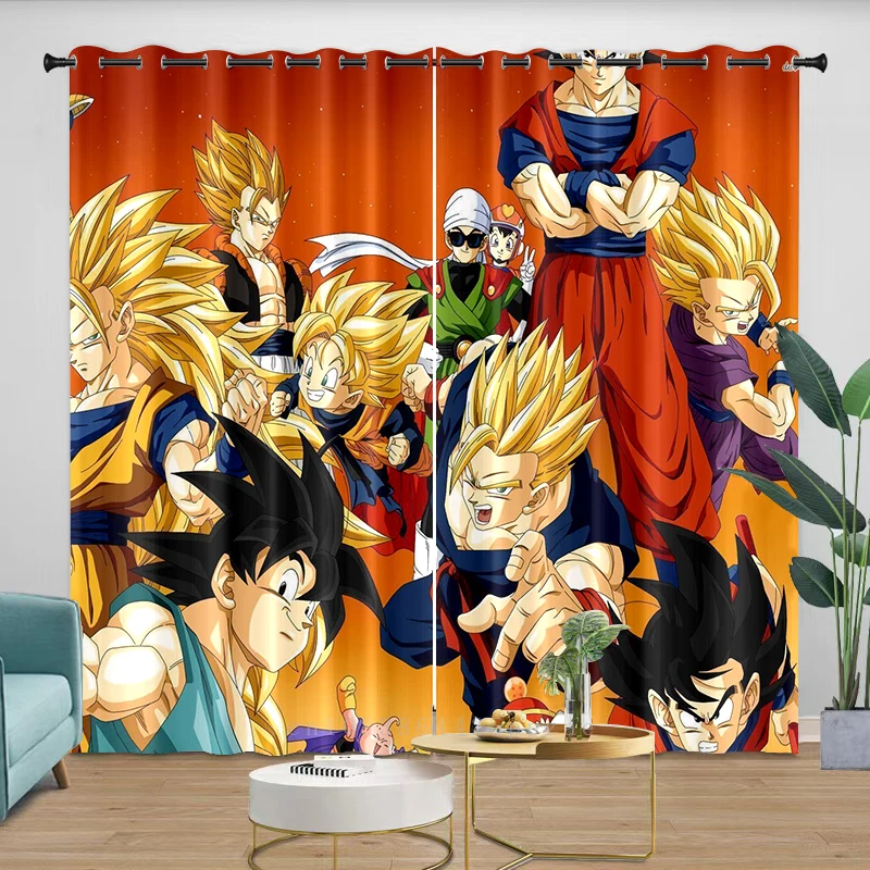 

Blackout Curtain with Grommet Dragon Ball Window Bedroom Home Decoration for Children Kids Boys Adults Christmas Gift