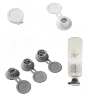 3pcs Inverted leak proof bottle cap,  gel, shampoo leak proof sealed bottle capbathroom shower