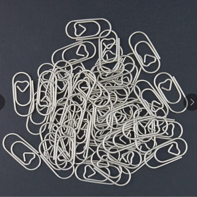 150 pz/borsa Mini Retro Cuore Graffette In Oro Rosa Graffetta Segnalibro Raccoglitore Clip Accessori Per Ufficio Stoccaggio Carta Patchwork Clip