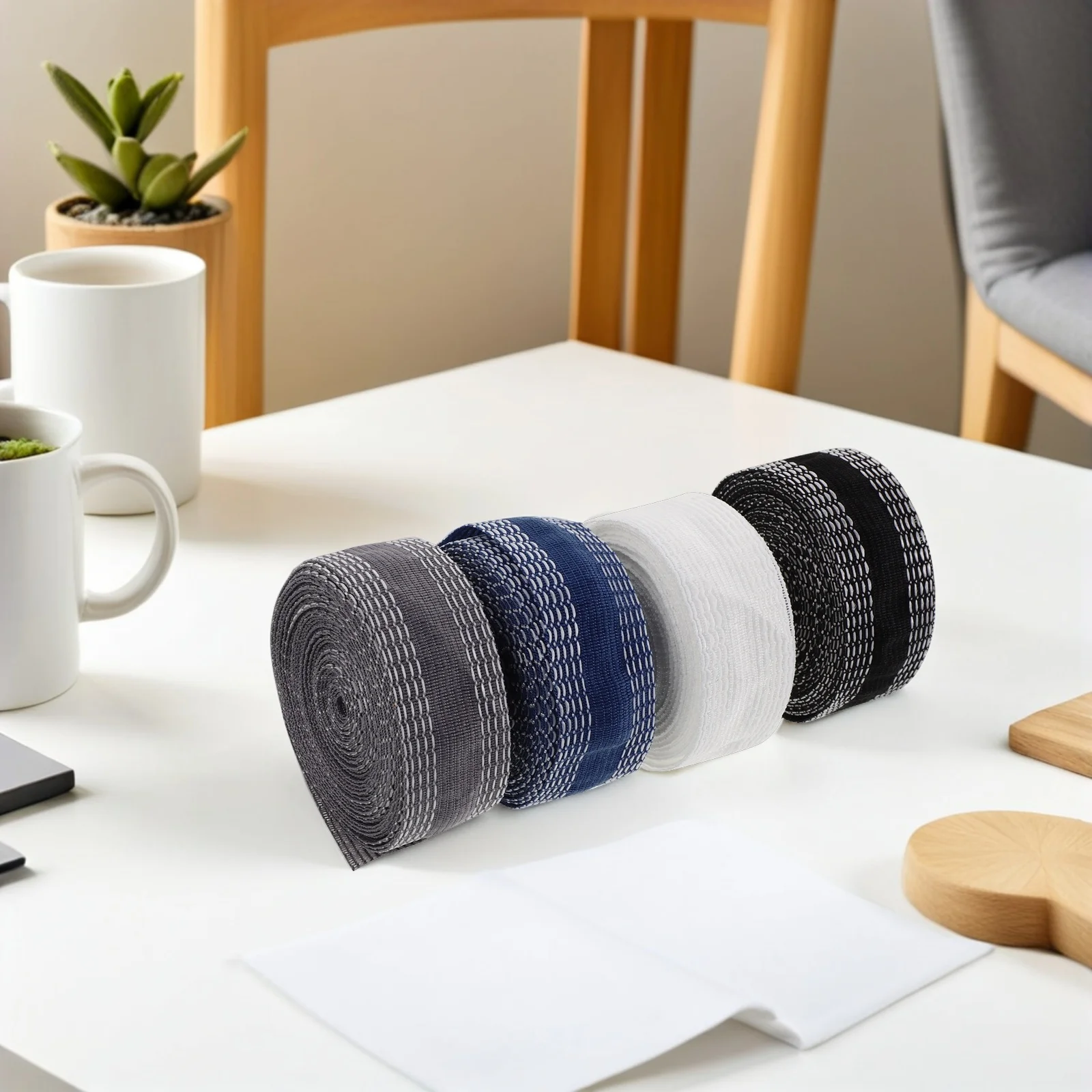 

4 Rolls Iron-on Hem Tape 5-Yard Washable Adhesive Strip for Pants Skirts No-Sew Instant Adjustment Iron on Hemming Tape