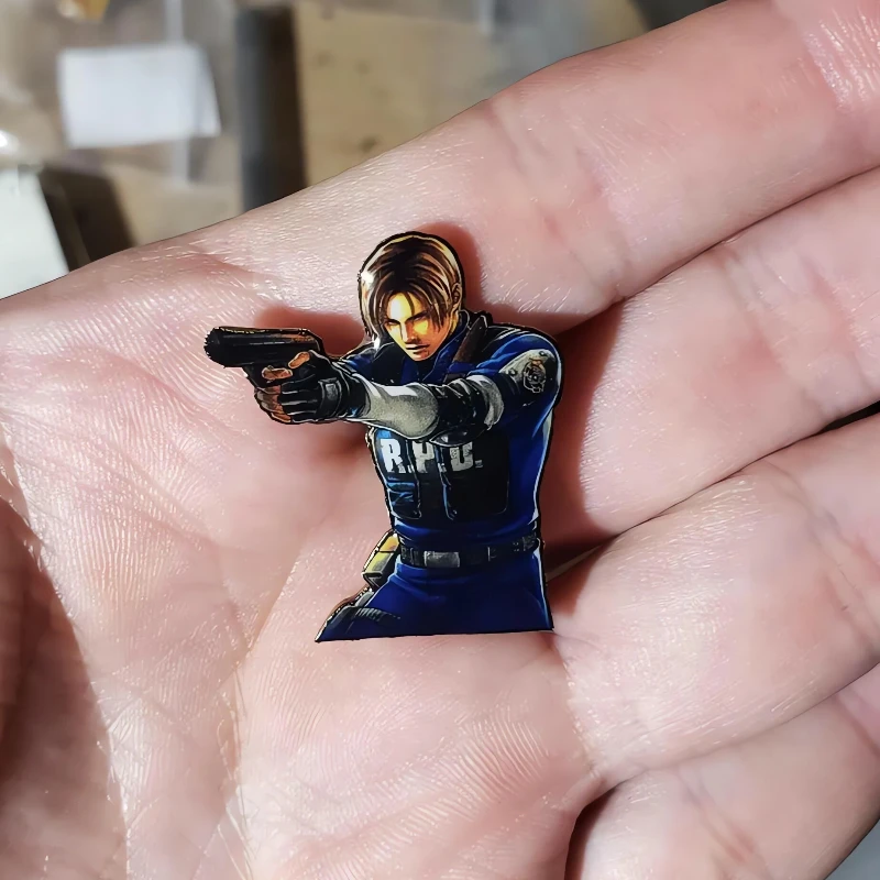 RE3: leon enamel pin