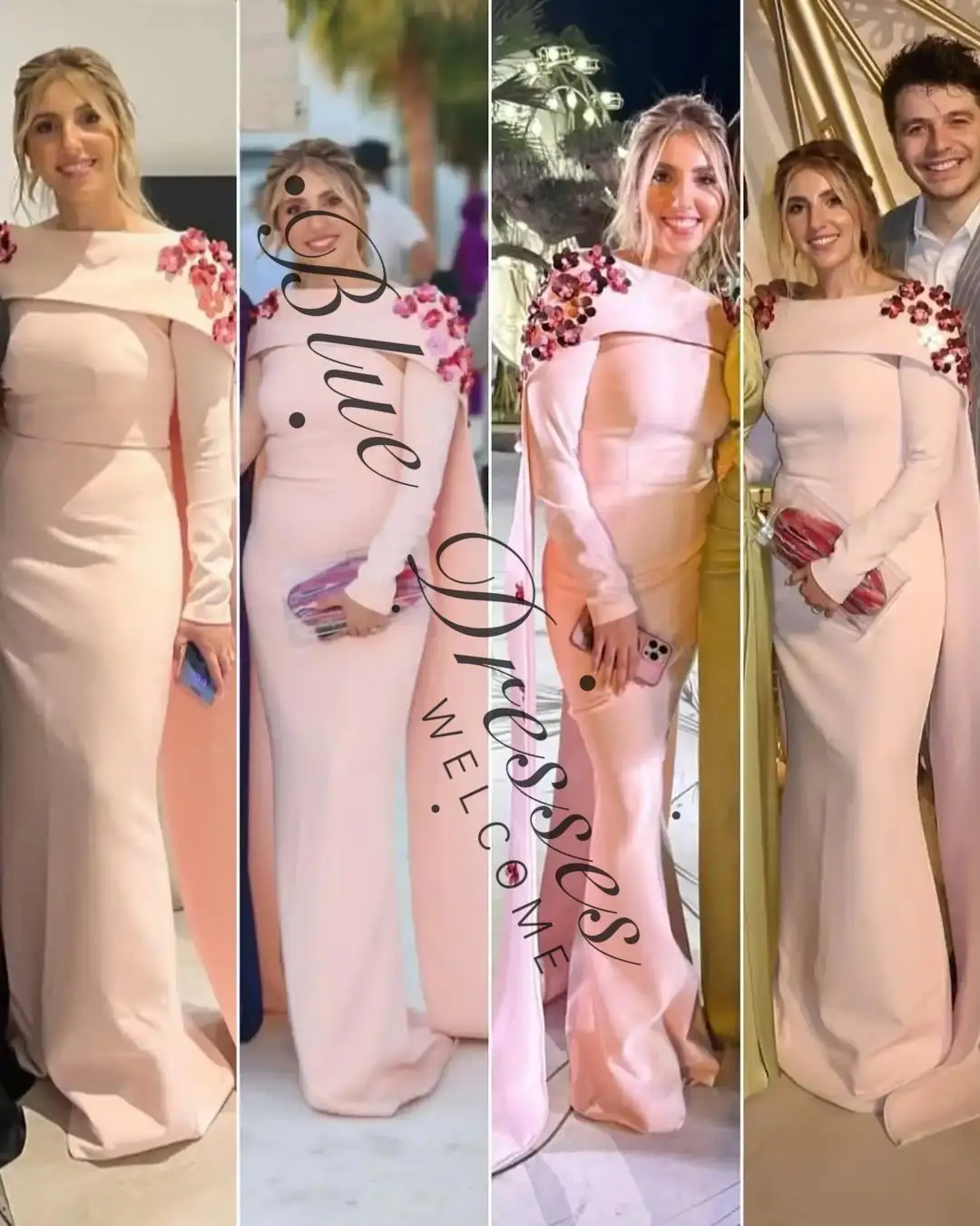 

customized Mermaid Long Sleeves Prom Dresses Off The Shoulder Vestidos De Fiesta Pleated Flowers Floor Length Evening Dresses