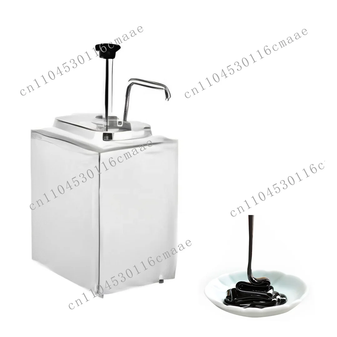 Stainless steel desktop 2L single head sauce dispenser pump for commercial kitchen use, silver, modern design, easy to operate