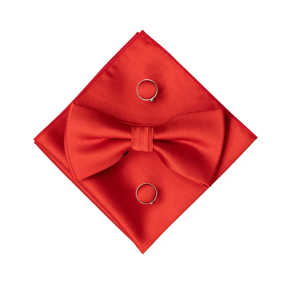 EASTEPIC Karamellfarbenes Fliege-Set mit Twill-Einstecktuch und hochwertigen Manschettenknöpfen – Klassisches Accessoire für Herren in Unifarbe – Geburtstagsgeschenk – Detail 17