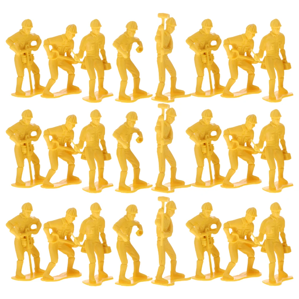 54 Pcs Other Model Toys Simulator Child Childrens Plastic Standing Workers Models