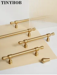 Satin Brass Cabinet Door Handles and Knobs Antique Drawer Pulls Vintage Kitchen Cupboard Handle Wardrobe Hardware French Style