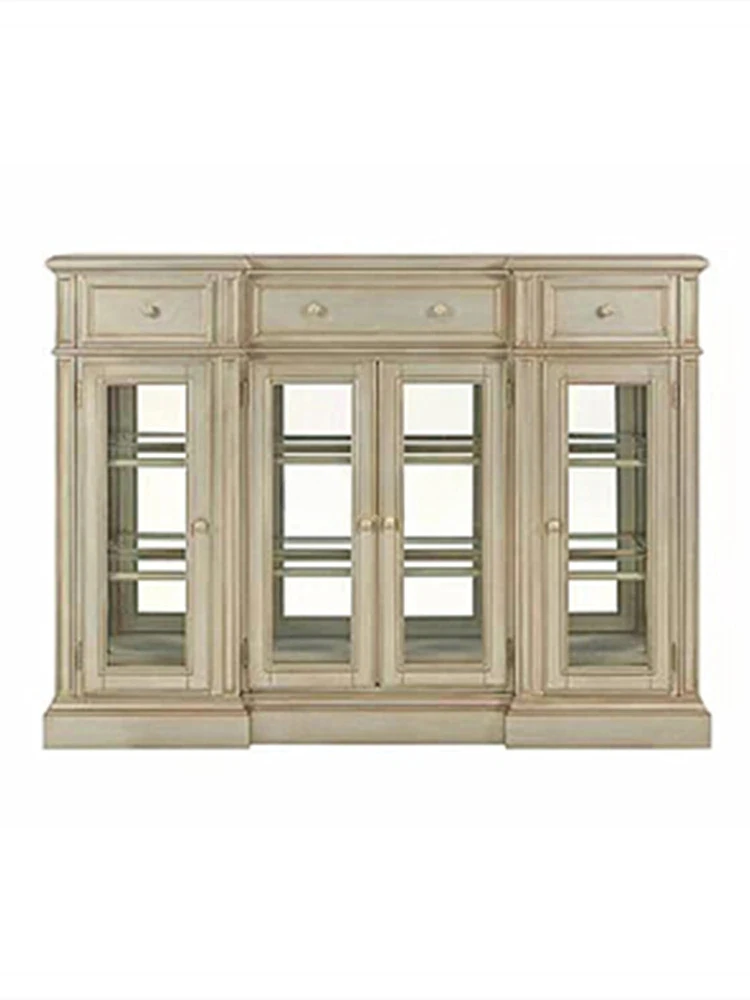 

Американский сельский фойе из цельного дерева, входной шкаф, французская гостиная, современный легкий роскошный обеденный боковой шкаф