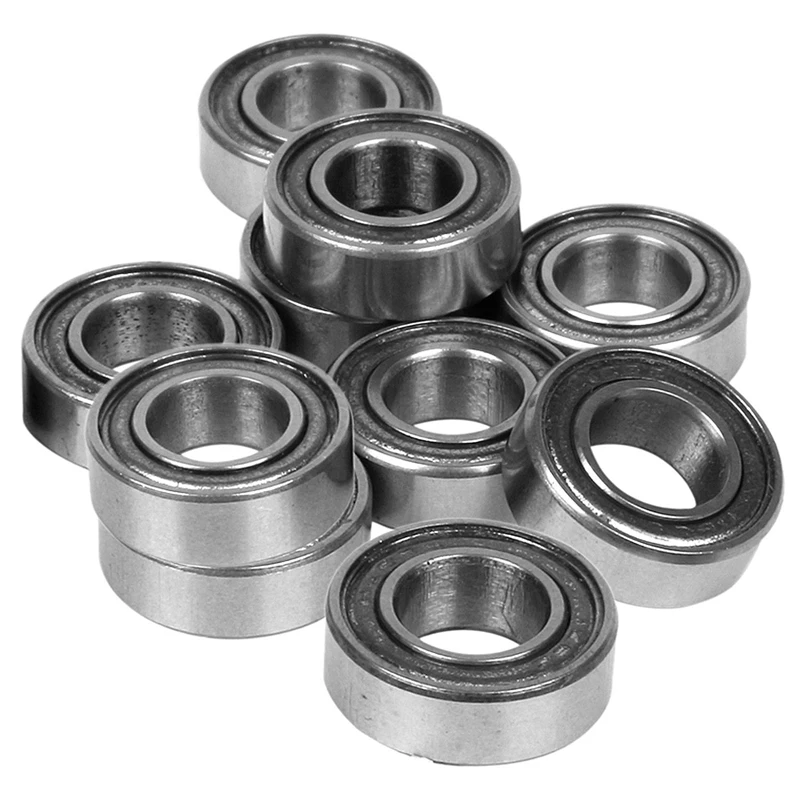 100Pcs Miniature Rubber Sealed Metal Shielded Metric Radial Ball Bearing, MR126 ZZ 6 X 12 X 4MM