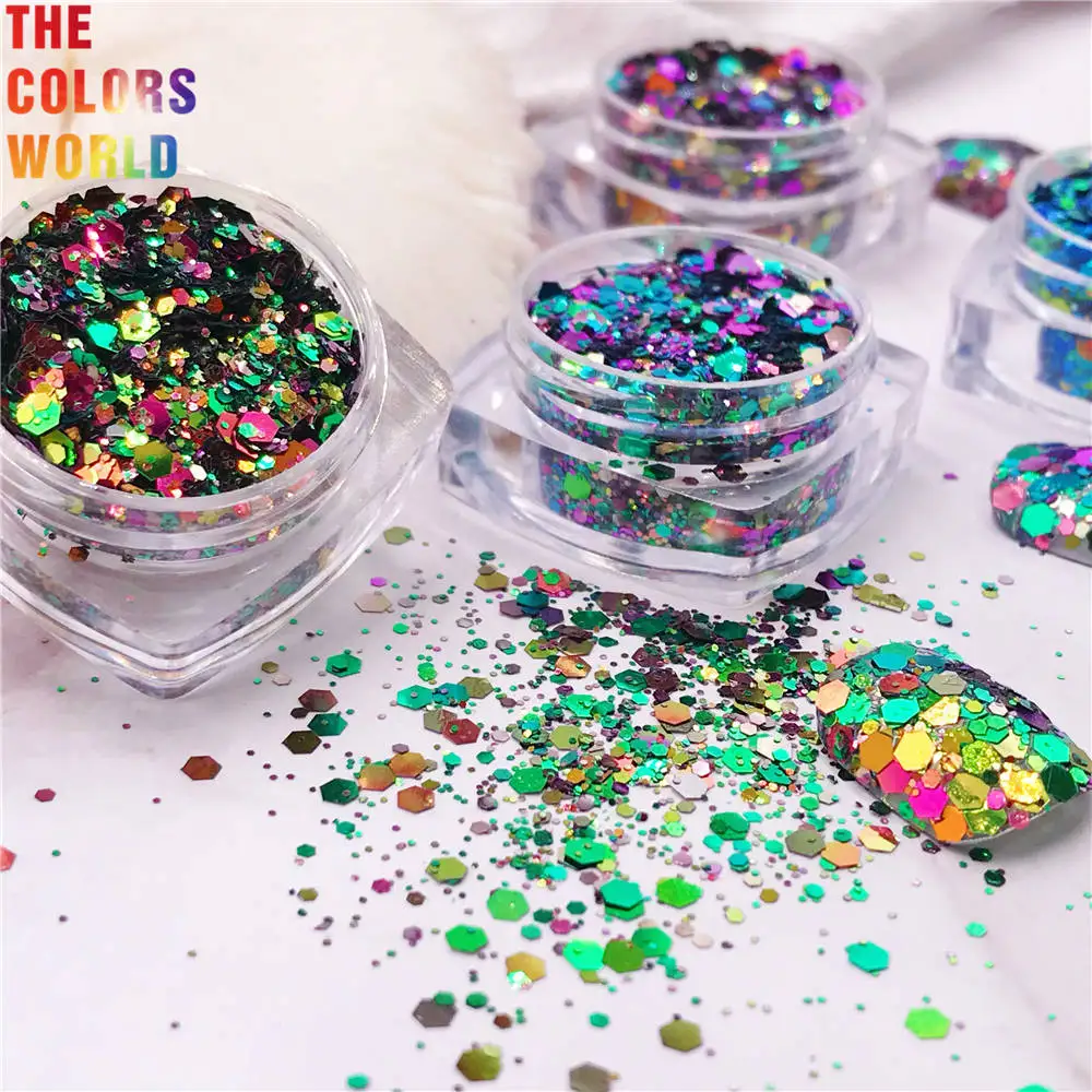 TCT-384 Chameleon Shift Color Chunky Nail Glitter Nail Art Decoration Body Art Makeup Tumbler Crafts Festival Accessories