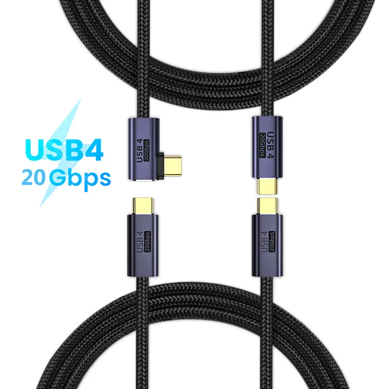 

Nku USB4 20Gbps Type-C Data Cable 8K@60Hz Video Sync UHD Display 100W 5A PD QC Fast Charging Cord for USB-C Laptop Hub Docking