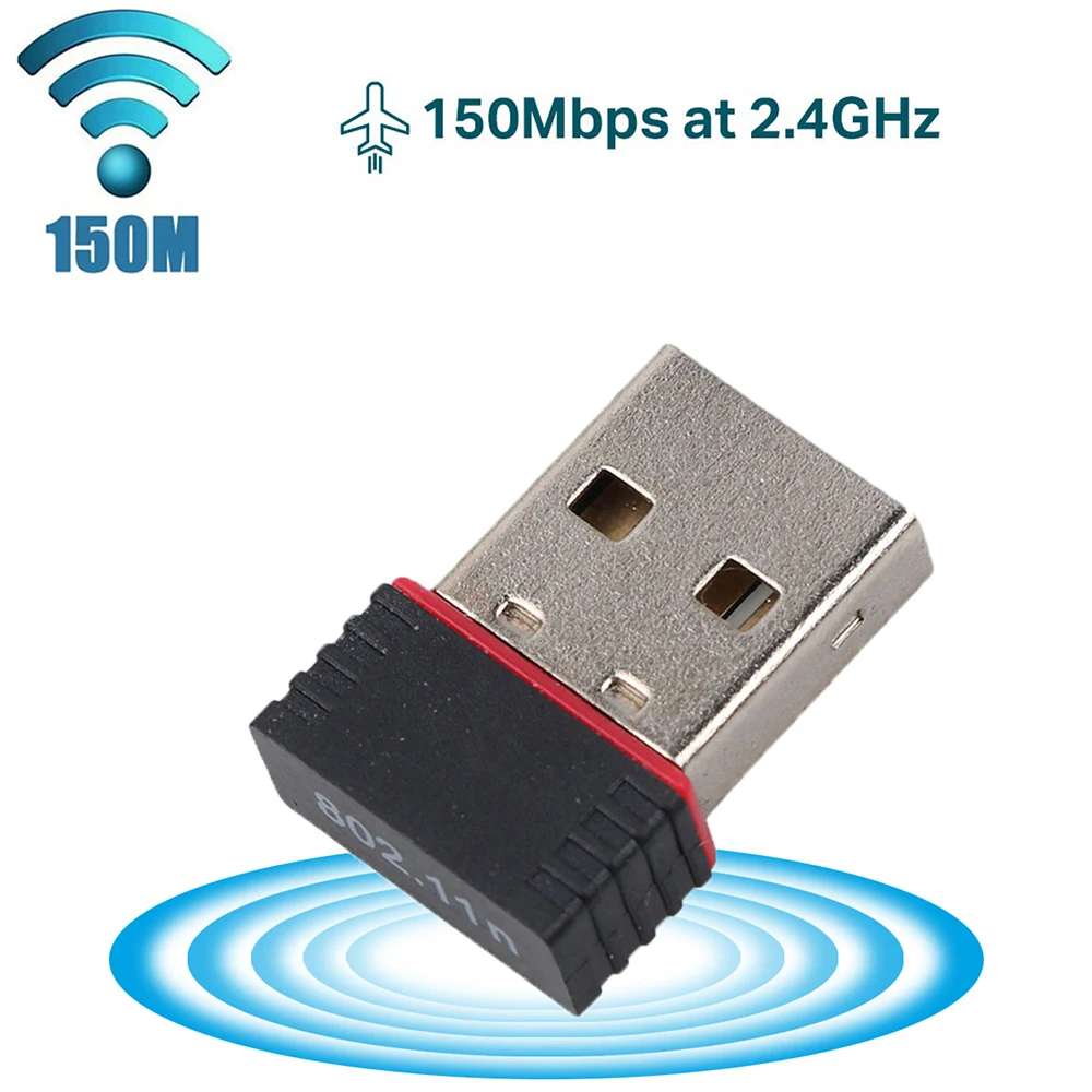 150M USB Wifi Adapter Wireless 2.4G Network Card Mini USB 2.0 RTL8188 WiFi Dongle 802.11 n/g/b LAN Network Card for PC Desktop