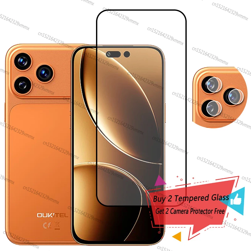 Verre de protection complet pour Oukitel C17 Plus, verre trempé pour Oukitel C17 Plus, Film de protection pour objectif Oukitel C17 Plus