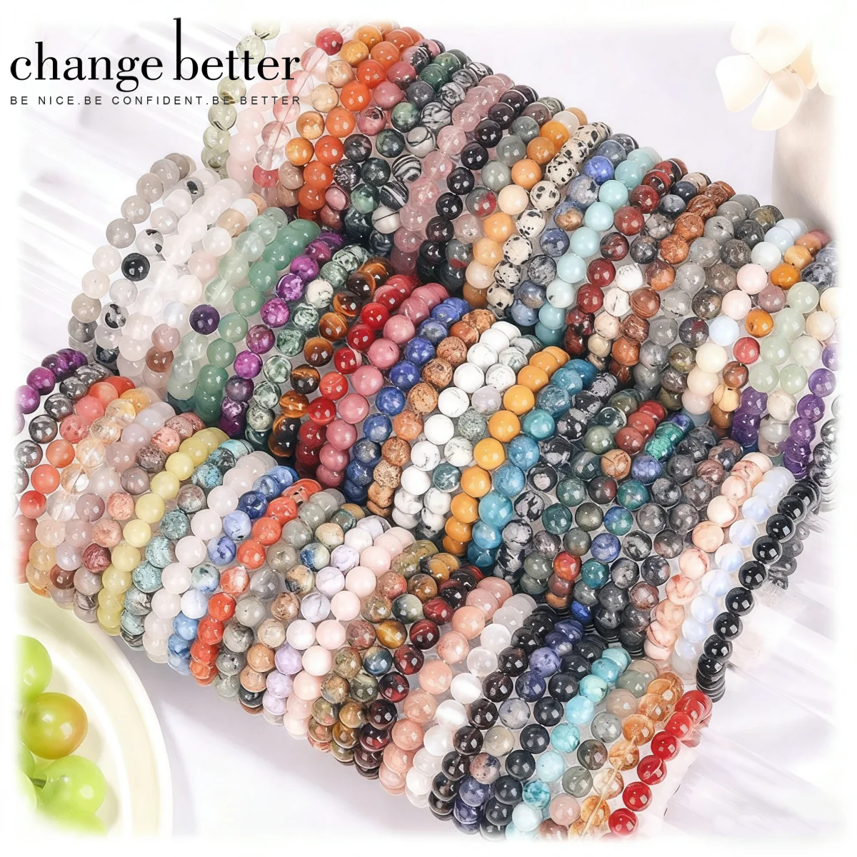 Natural Stone Beads Bracelet 6 8 10 mm Amethyst Tiger Eye Quartz Agate Gem Beads Bangles Women Men Reiki Healling Jewelry Gift
