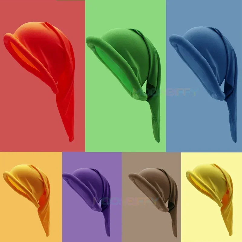 1 Pc Seven Dwarfs Santa Hat Red Yellow Blue Green Orange Purple Brown Halloween Colorful Headgear Party Photo Props