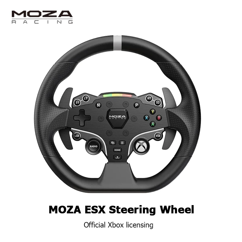 MOZA Racing ESX Steering Wheel for Xbox with 22 Customizable Buttons Durable ISF PU Grips