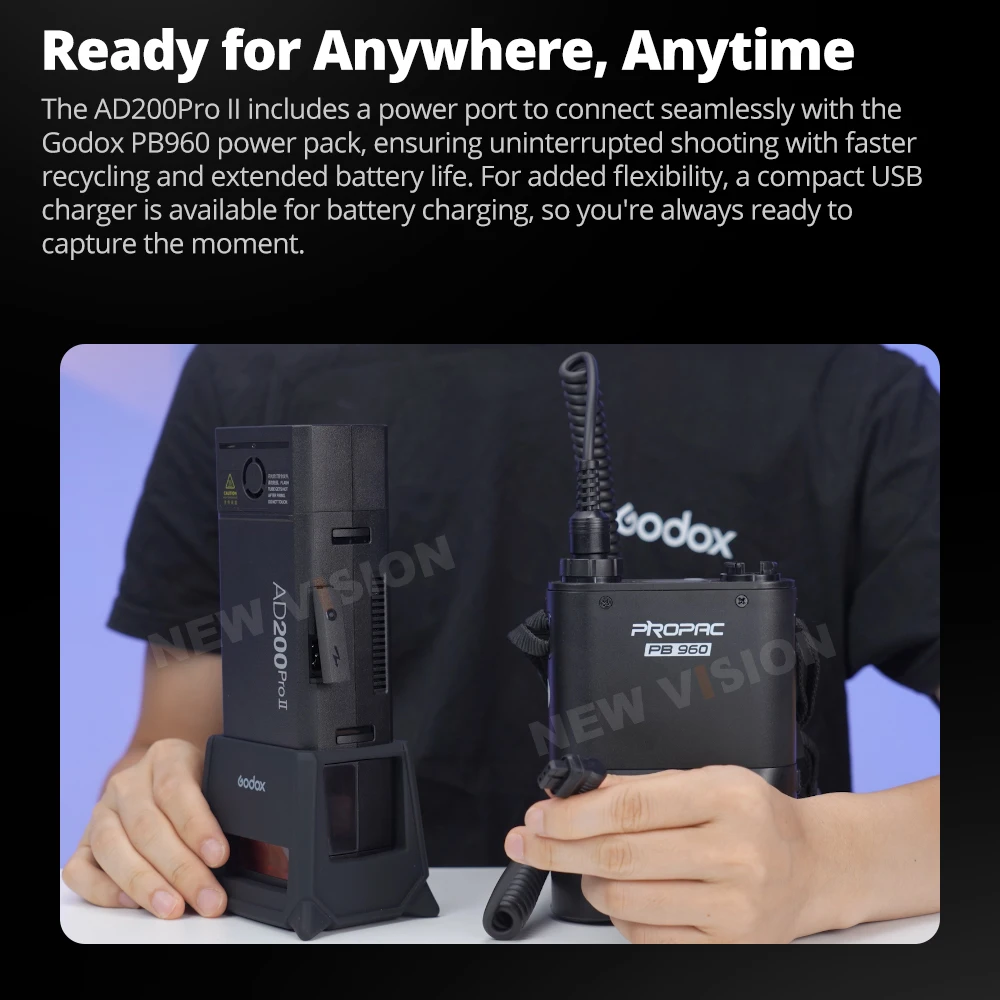 فلاش جيب كاميرا Godox AD200ProII AD200Pro II TTL 2.4G متوافق مع نيكون كانون سوني فوجي أوليمبوس