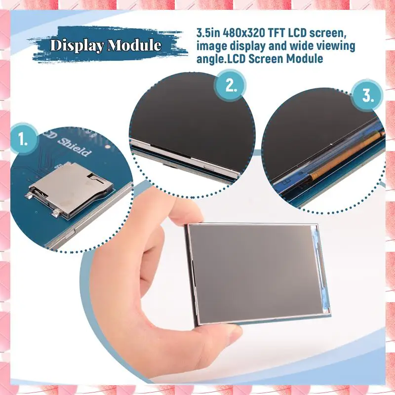 JAJA Display Module - 3.5 Inch TFT LCD Screen Module 480X320 For Arduino UNO & MEGA 2560 Board (Color : 1XLCD Screen)