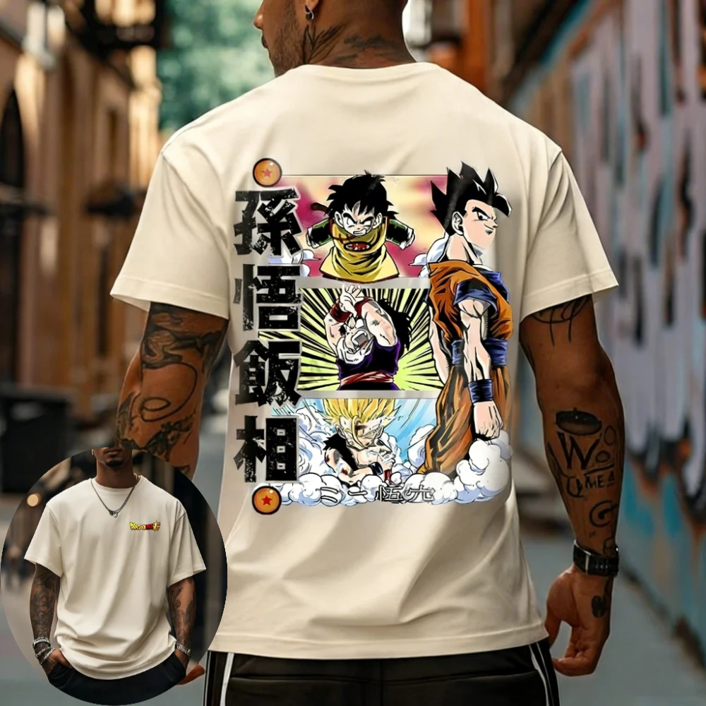 Dragon Ball Super Men's and Women's T-Shirts Son Gohan Anime Tee Summer Boy's Short Sleeves Loose Versatile Parent-child Outfits - view 5
