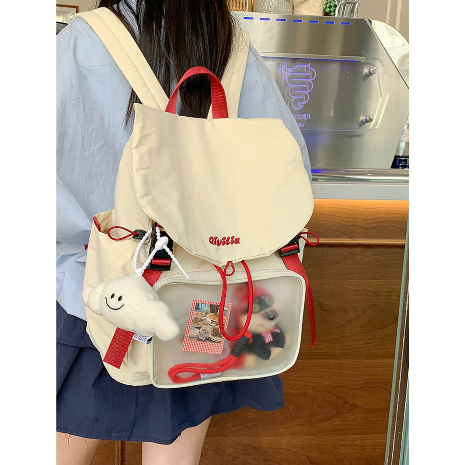 

New Cute Pain Bag Campus Style Male and Female Primary and Secondary School Student Backpack Lightweight Leisure Outing Large Ca