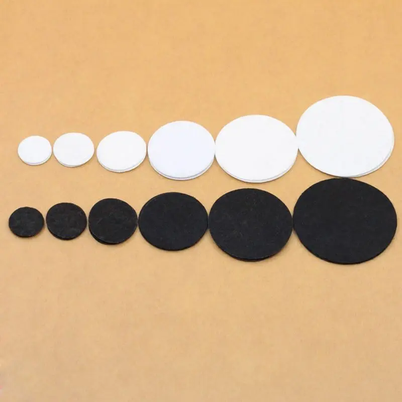 2-6cm Round Patches White Non Woven Felt Pads Fabric Cloth Craft DIY Home Patch Accessories For Sewing Scrapbook 50pcs/100pcs