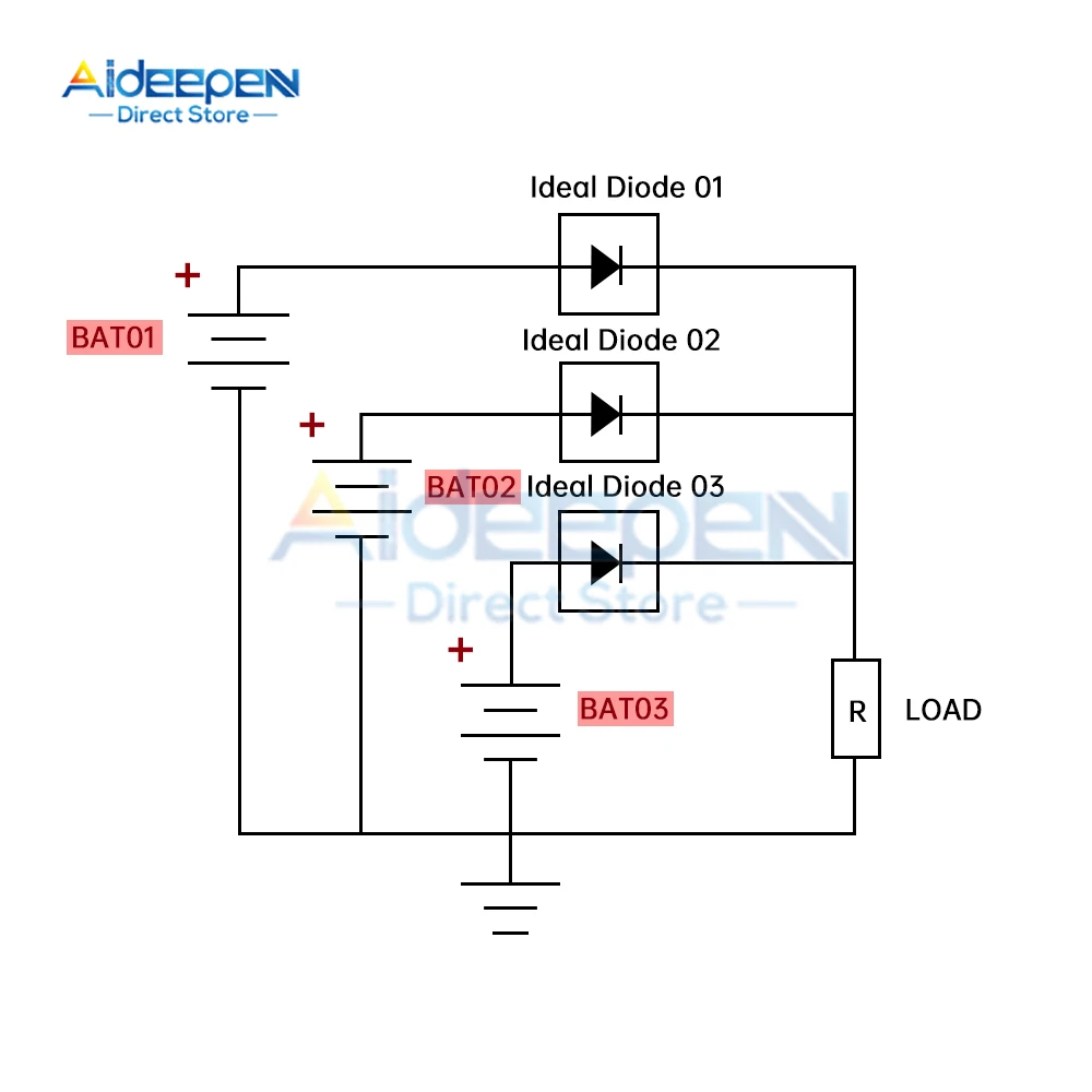 1Pcs Ideal Diode Module 2 MOS Adopts Dedicated Chip To Simulate Simulation Rectifier Board 60A Without Voltage Limit