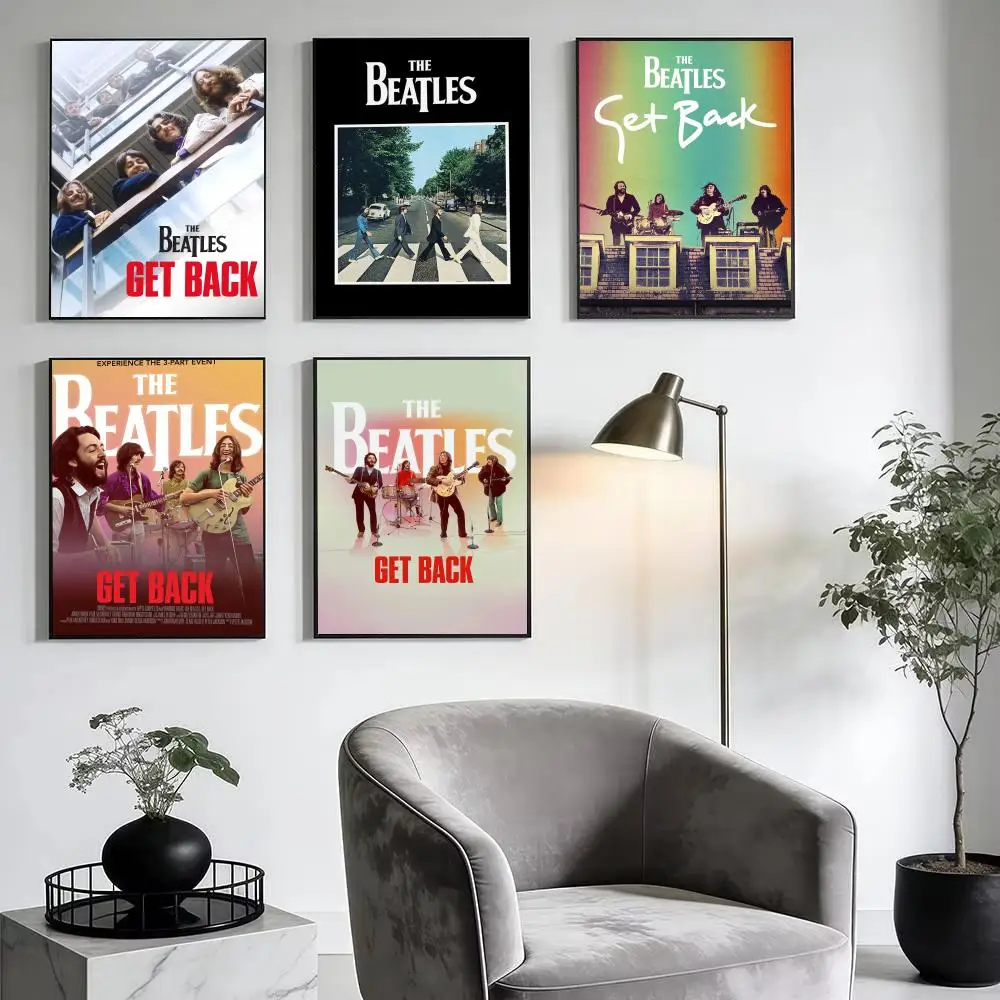 Band T-The Beatles Get Back Poster Aesthetic Wall Art Print Modern Bedroom Living Room Decor Trendy Gift