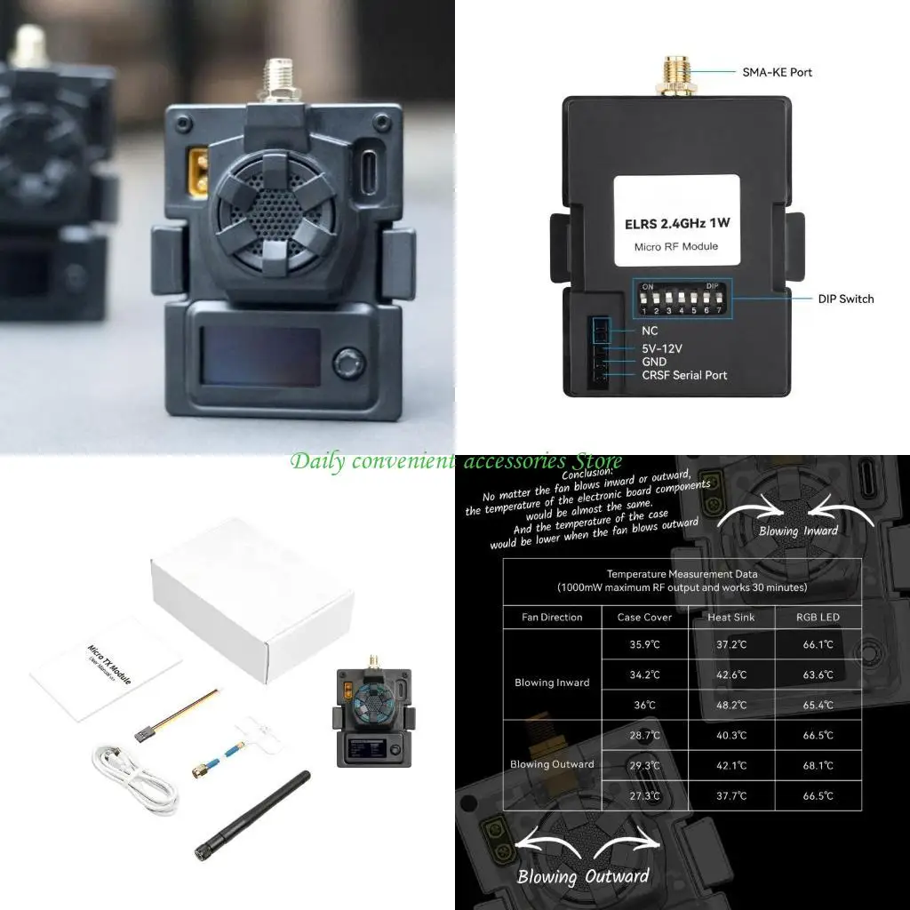 

Модуль 97QB ExpressLRS 2,4G 500 МВт 1000 МВт для TX16S TX12 X9D Futaba