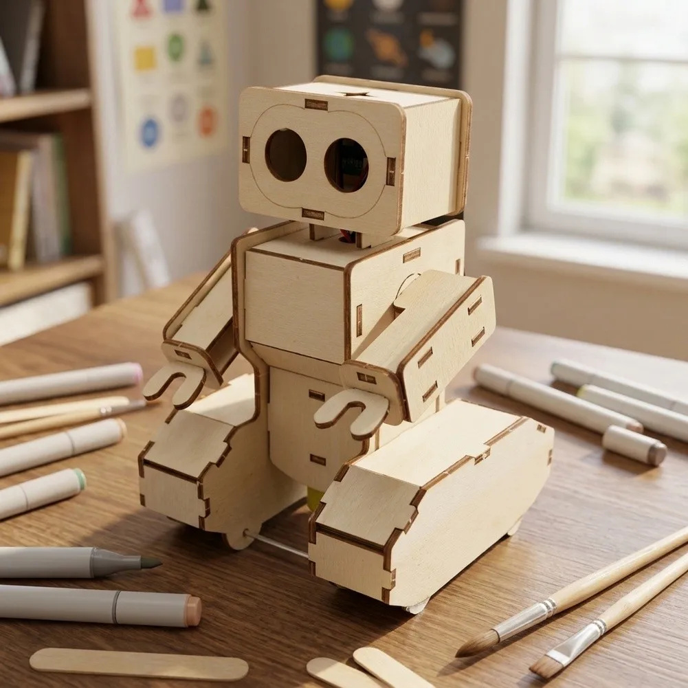 Engineering-Themed Jumping Robot Kit - STEM Project for to Learn Through Assembly Observation and Creative Customization
