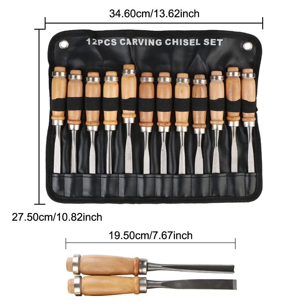 Woodworking Accessories Sculpture Scalpel Knife DIY Carving Blades Carving Chisel Set 12pcs Craft Artwork Cutting Knife