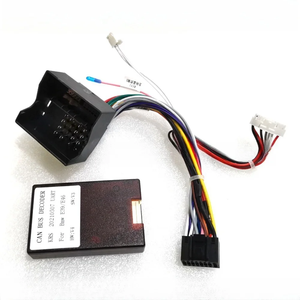 Canbus Box Decoder For BMW E39/ E46/E53/X5/Series Android 2 Din GPS Radio Car Cable 16 Pin Wiring Harness Plug Power Cable