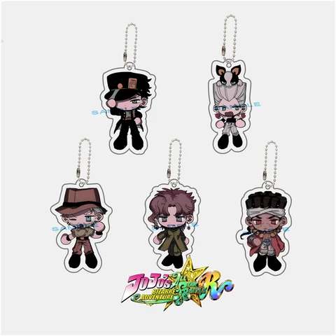 Anime JOJO's Bizarre Adventure Kujo Jotaro Dio Brando Kakyoin Kars Prosciutt Acrylic Keychain Popular Chic Bag Charms Fans Gift